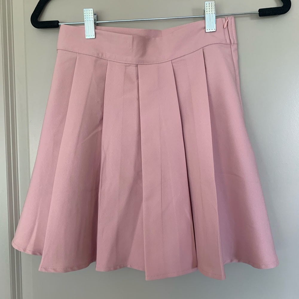 Pink Pleated Skirt